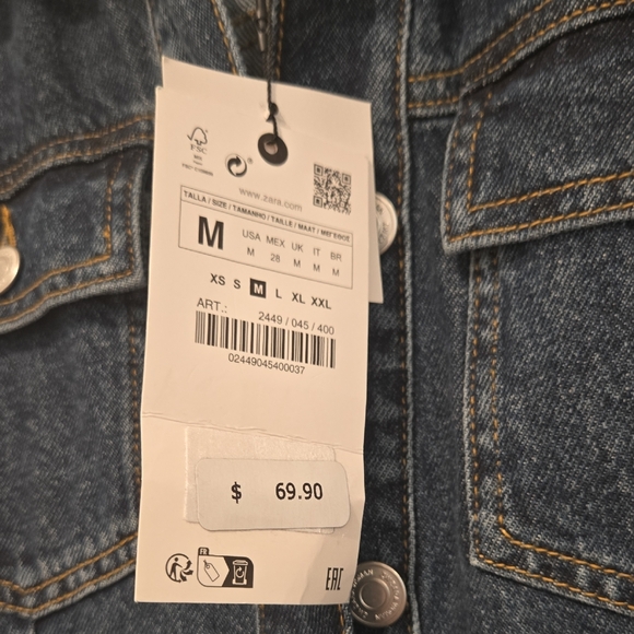 Zara Doro Midi Denim Dress - Size M - Picture 3 of 5